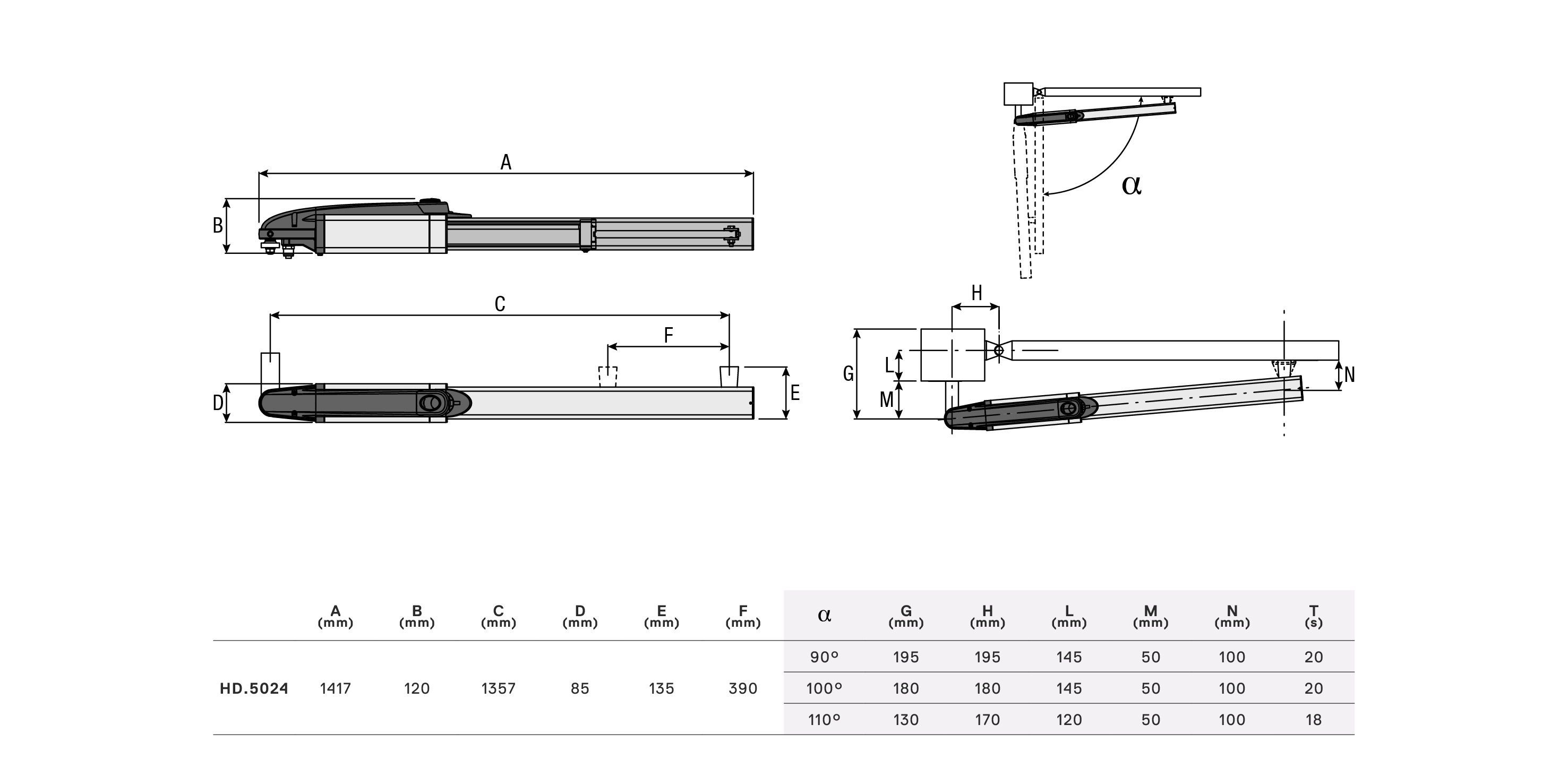 Technische Zeichnung HD.5024E