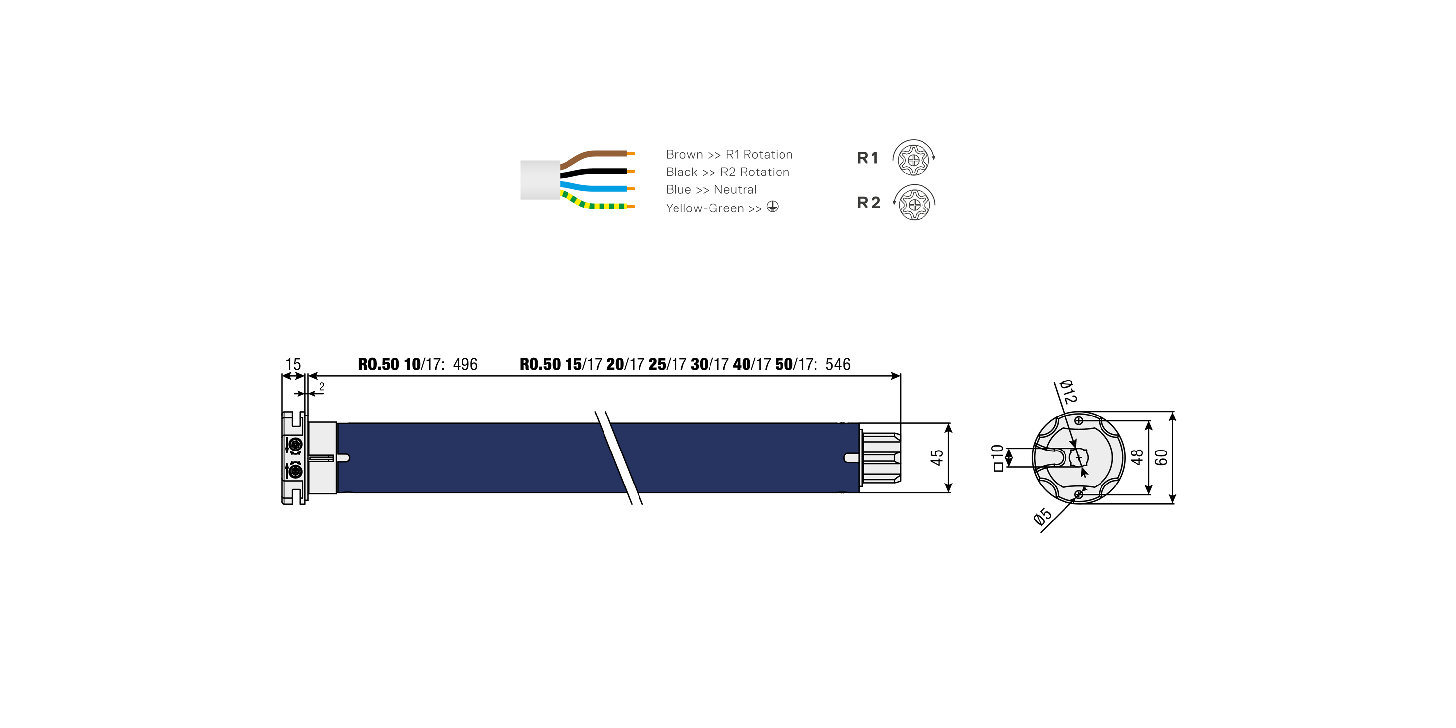 Technical drawing RO.50 30/17